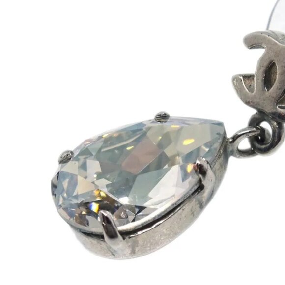 Chanel CC Tear Drop Crystal Earrings - Picture 2 of 3